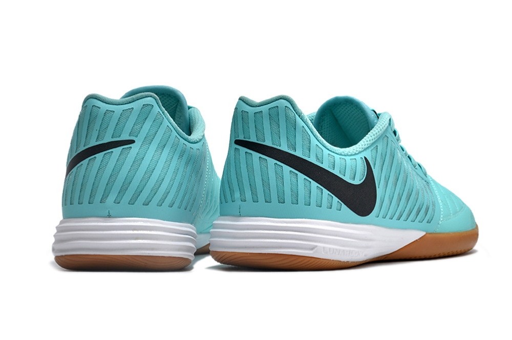 Nike Lunar Gato II Indoor Low Top Soccer Cleats - Green Glow/Brown/Black