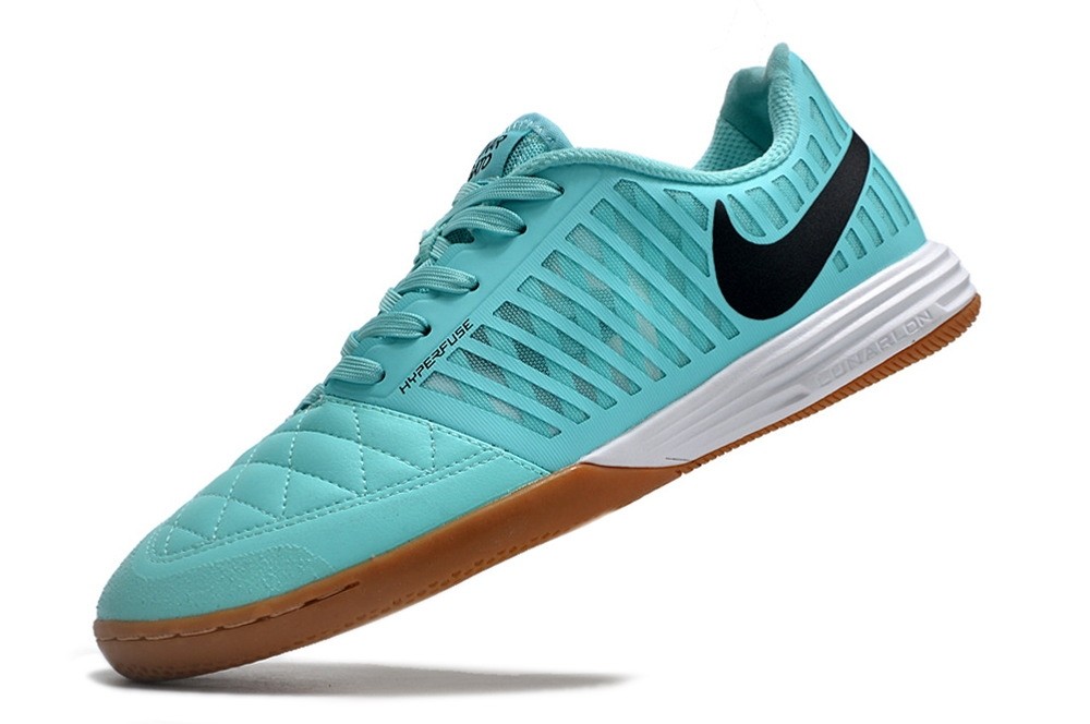 Nike Lunar Gato II Indoor Low Top Soccer Cleats - Green Glow/Brown/Black
