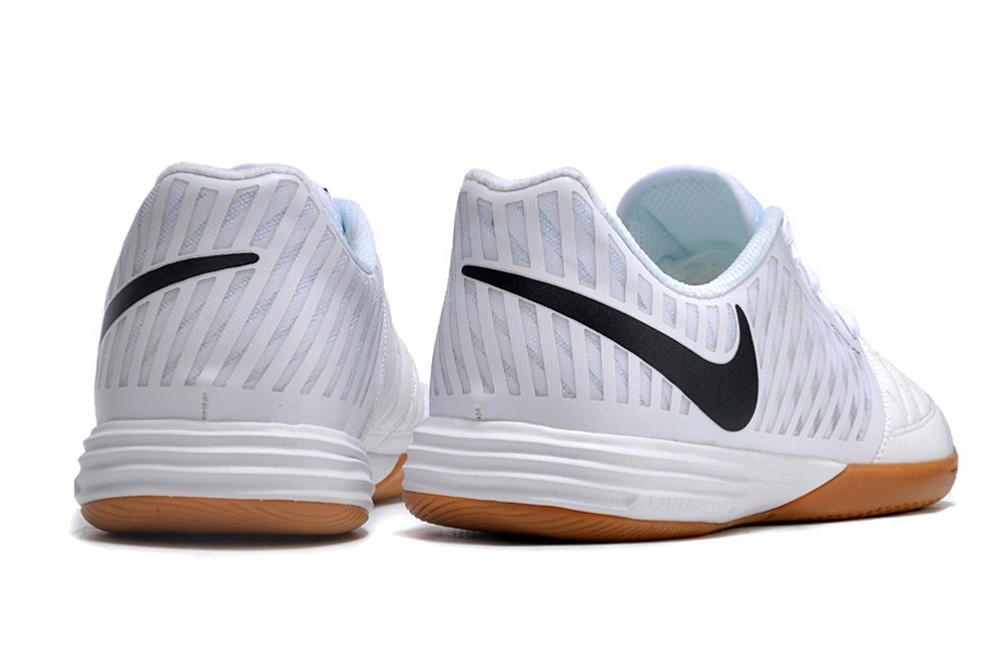 Nike Lunar Gato II Low Top IC Indoor Cleats - White/Light Brown
