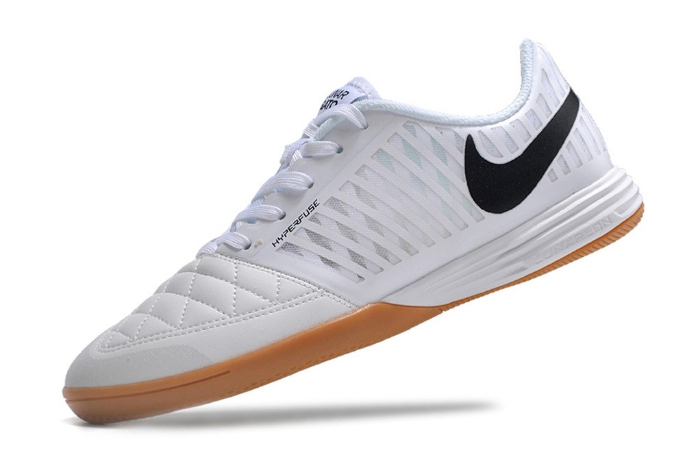 Nike Lunar Gato II Low Top IC Indoor Cleats - White/Light Brown