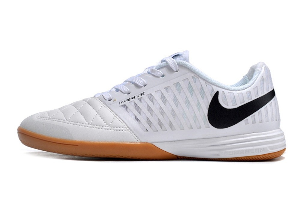 Nike Lunar Gato II Low Top IC Indoor Cleats - White/Light Brown