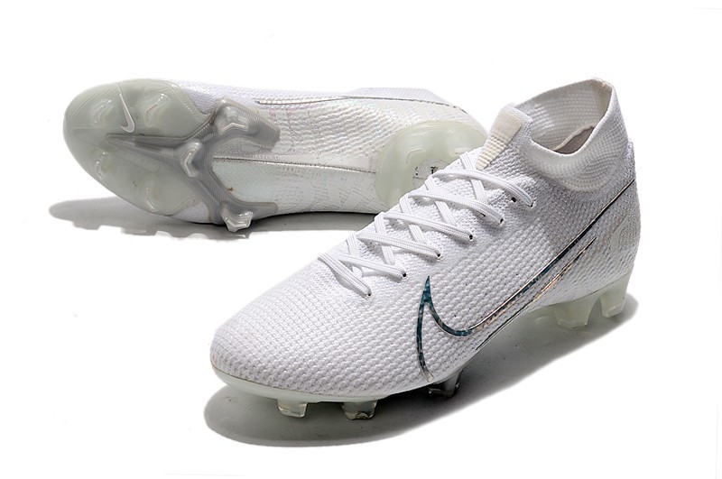 Nike Mercurial Superfly VII Elite FG Nuovo White - White/Metallic Silver