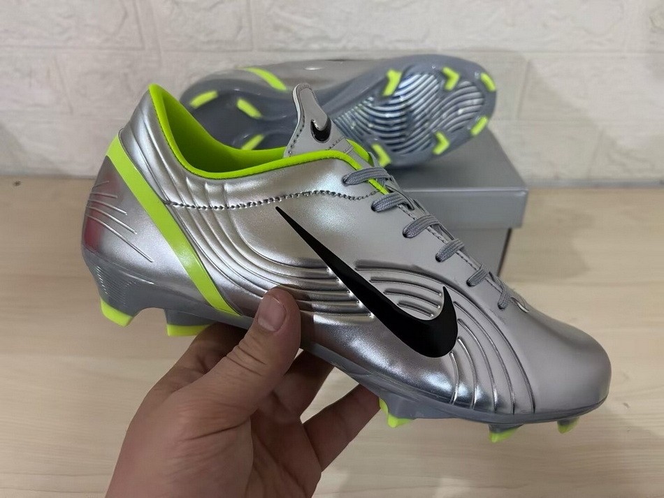 Nike Mercurial Vapor 1 RGN FG Soccer Cleats - Metallic Silver/Volt