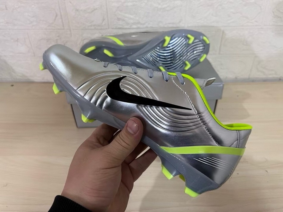 Nike Mercurial Vapor 1 RGN FG Soccer Cleats - Metallic Silver/Volt