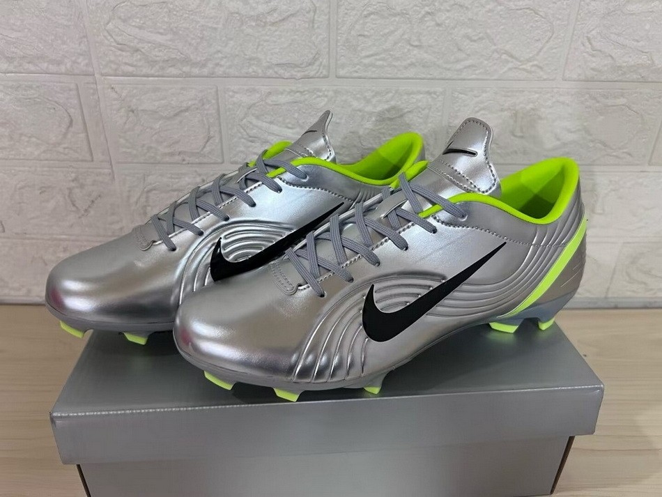 Nike Mercurial Vapor 1 RGN FG Soccer Cleats - Metallic Silver/Volt