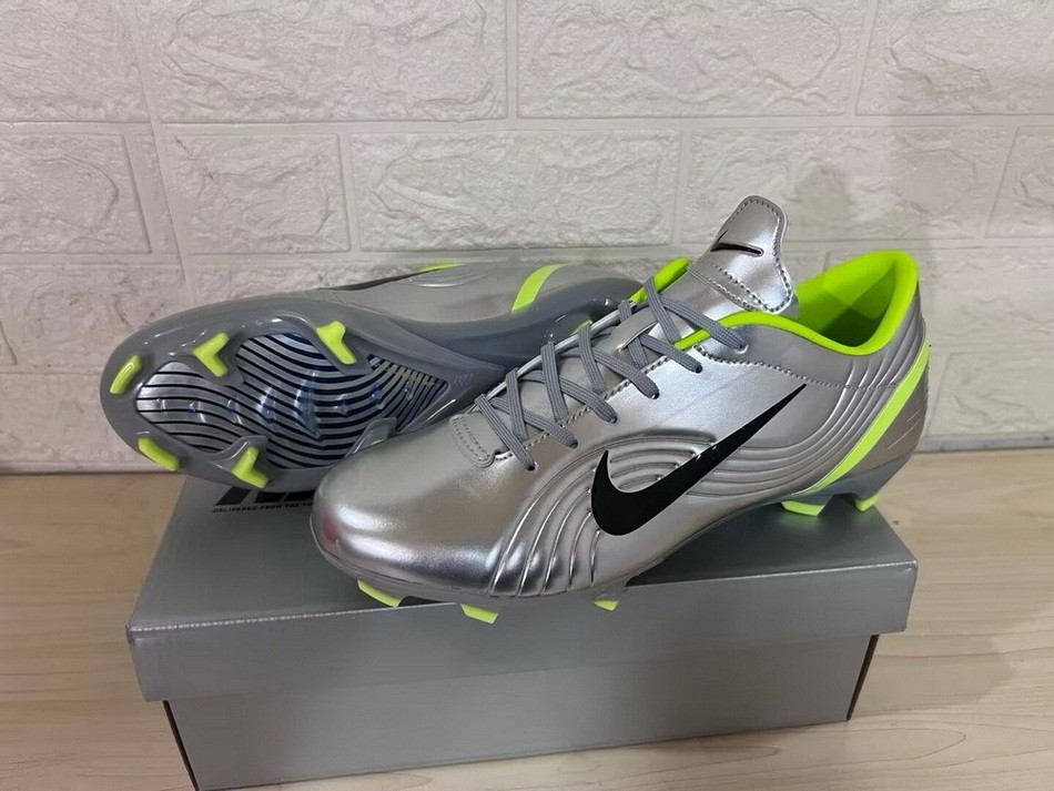 Nike Mercurial Vapor 1 RGN FG Soccer Cleats - Metallic Silver/Volt