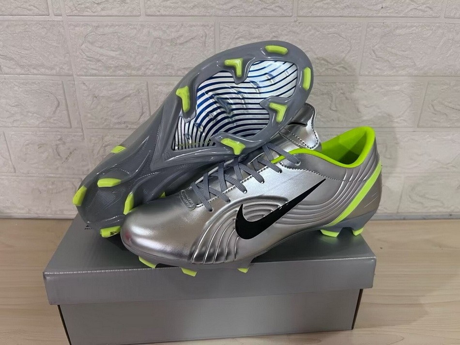 Nike Mercurial Vapor 1 RGN FG Soccer Cleats - Metallic Silver/Volt
