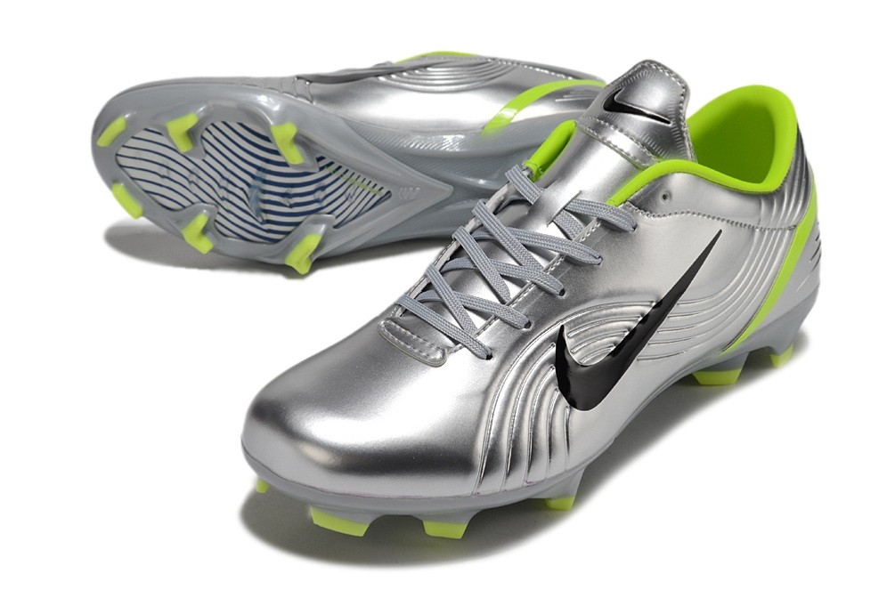 Nike Mercurial Vapor 1 RGN FG Soccer Cleats - Metallic Silver/Volt