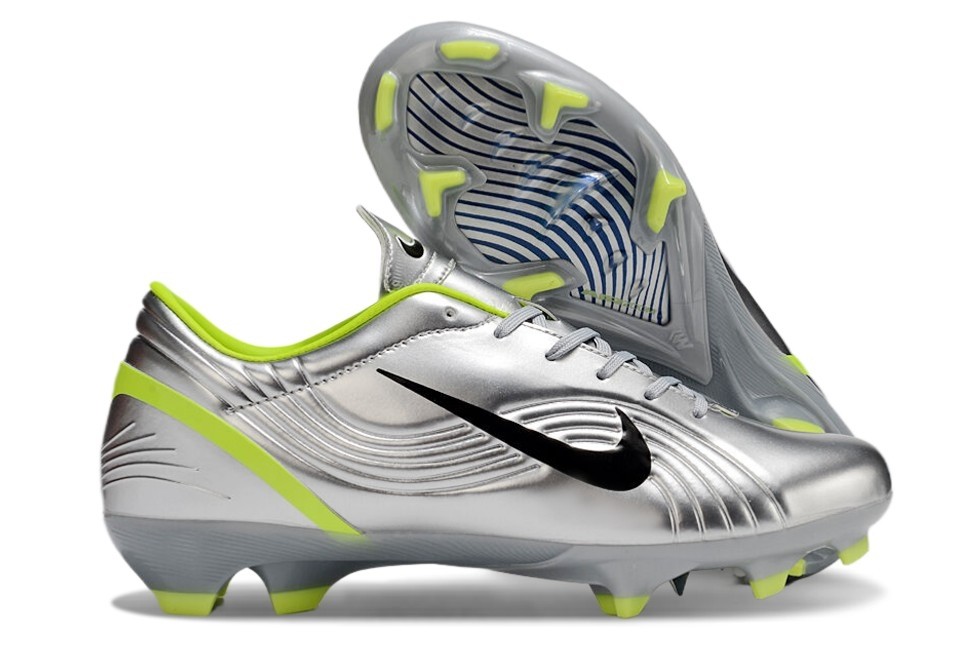 Nike Mercurial Vapor 1 RGN FG Soccer Cleats - Metallic Silver/Volt
