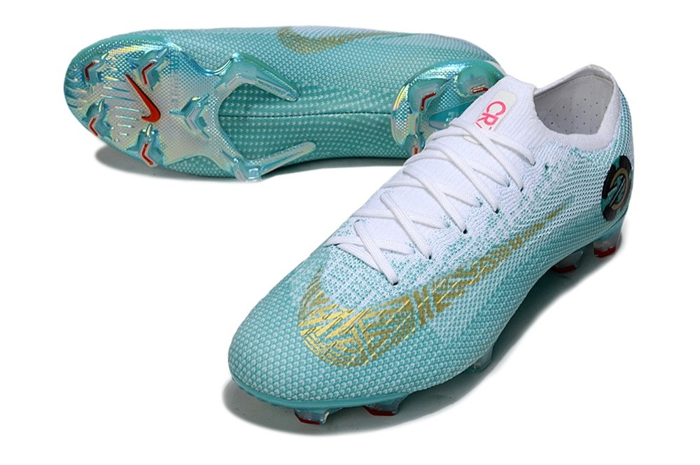 Nike Mercurial Vapor 12 CR7 Chapter 6 Elite FG - Light Green/ White/Gold 