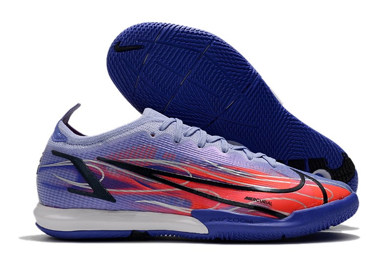 Nike Mercurial Vapor 14 Elite IC Kylian Mbappe KM Flames - Purple/Red/Silver