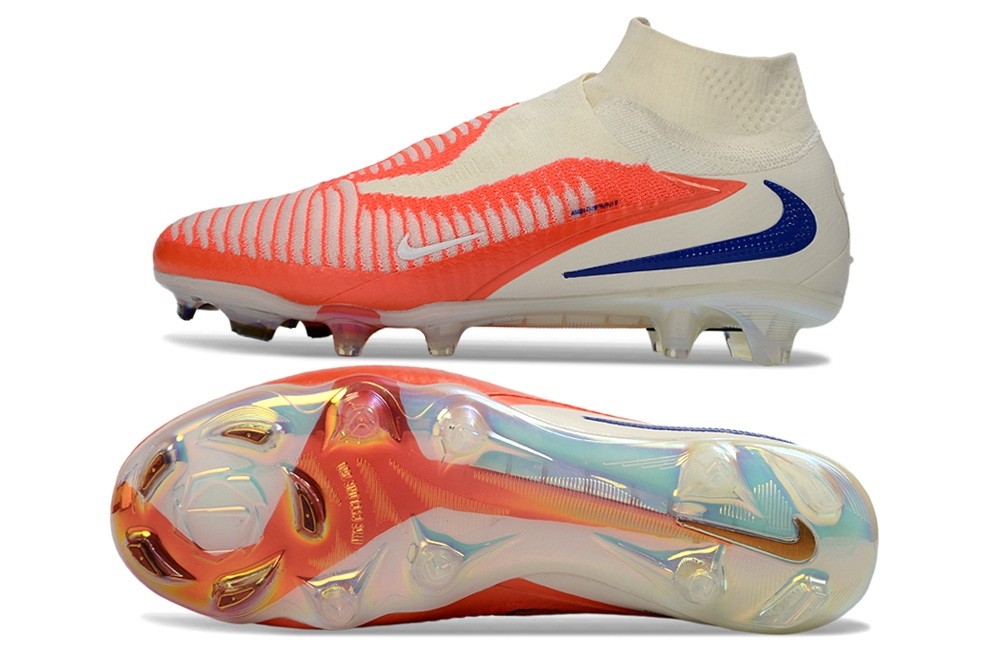 Nike Phantom 6 Elite DF FG Cleats - Bright Crimson/White/Blue