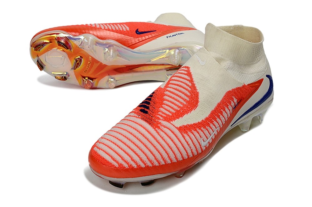 Nike Phantom 6 Elite DF FG Cleats - Bright Crimson/White/Blue
