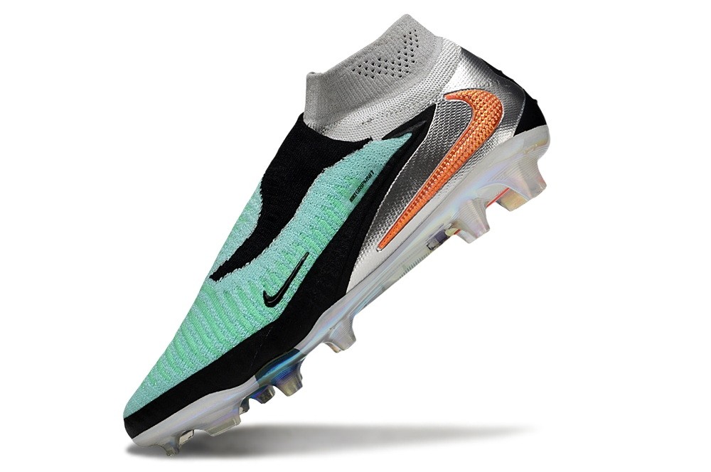 Nike Phantom 6 Elite High DF FG - Chrome/Black/Metallic Silver