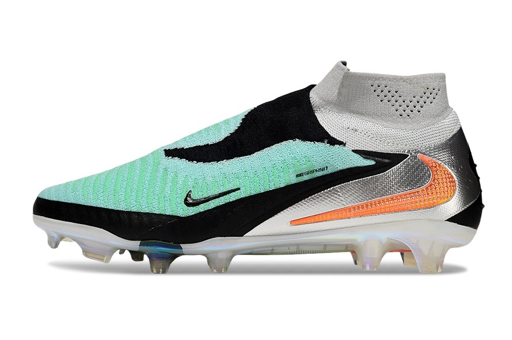 Nike Phantom 6 Elite High DF FG - Chrome/Black/Metallic Silver