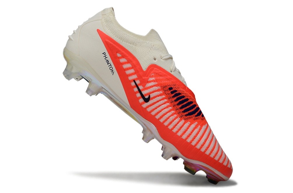 Nike Phantom 6 Low Elite FG By You Custom - Bright Crimson/White/Gold