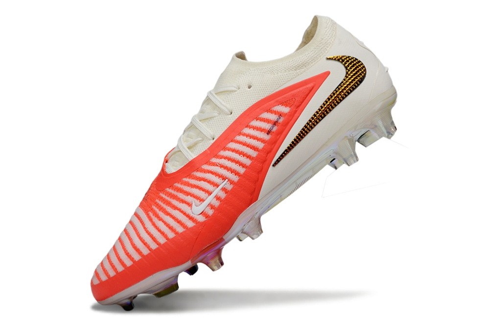 Nike Phantom 6 Low Elite FG By You Custom - Bright Crimson/White/Gold