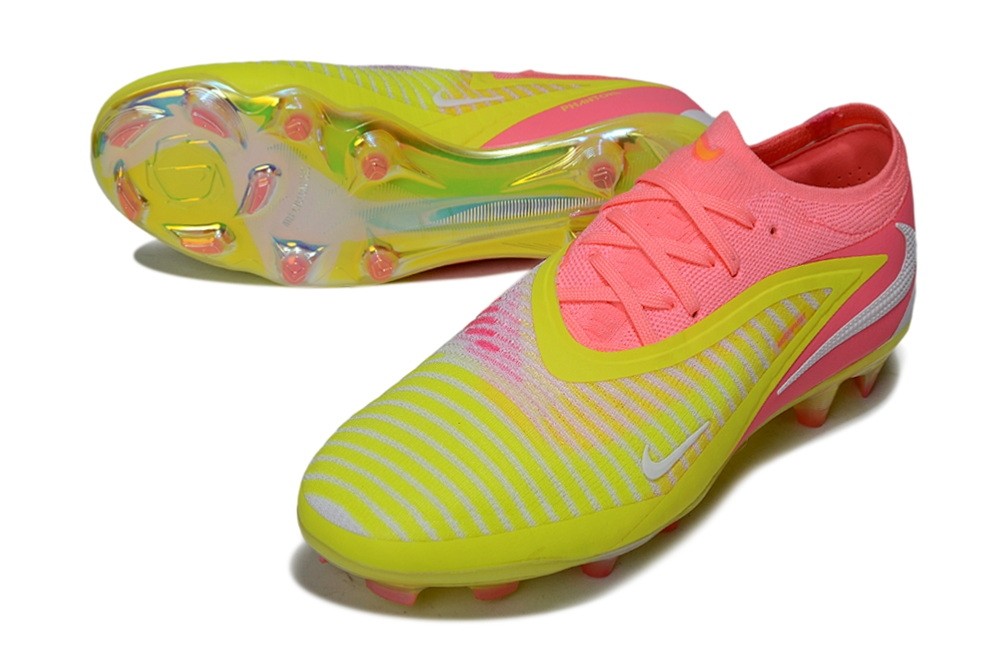 Nike Phantom 6 Low Elite FG By You Custom - Yellow/Pink/White
