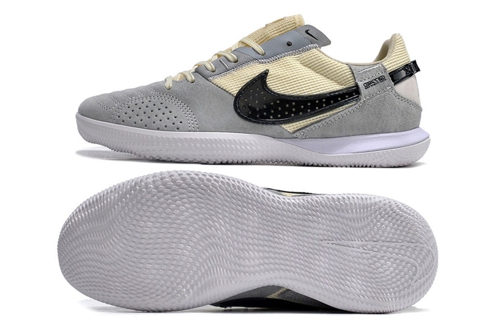 Nike Streetgato IC Indoor Soccer Cleats - Grey/Black/Yellow