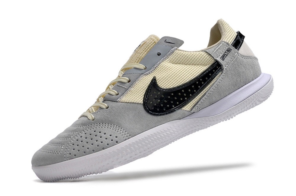 Nike Streetgato IC Indoor Soccer Cleats - Grey/Black/Yellow