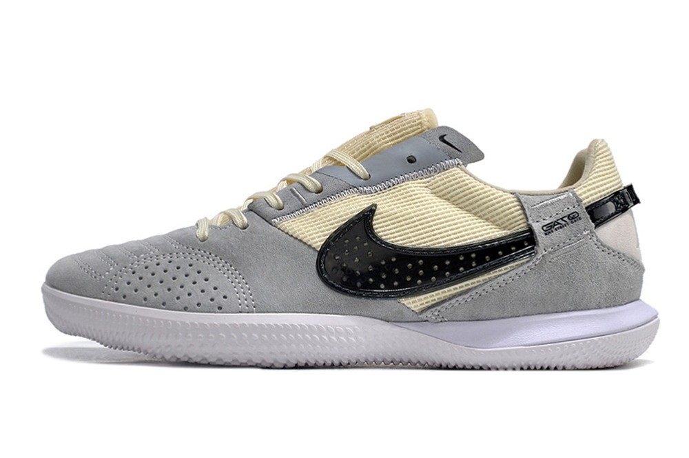 Nike Streetgato IC Indoor Soccer Cleats - Grey/Black/Yellow