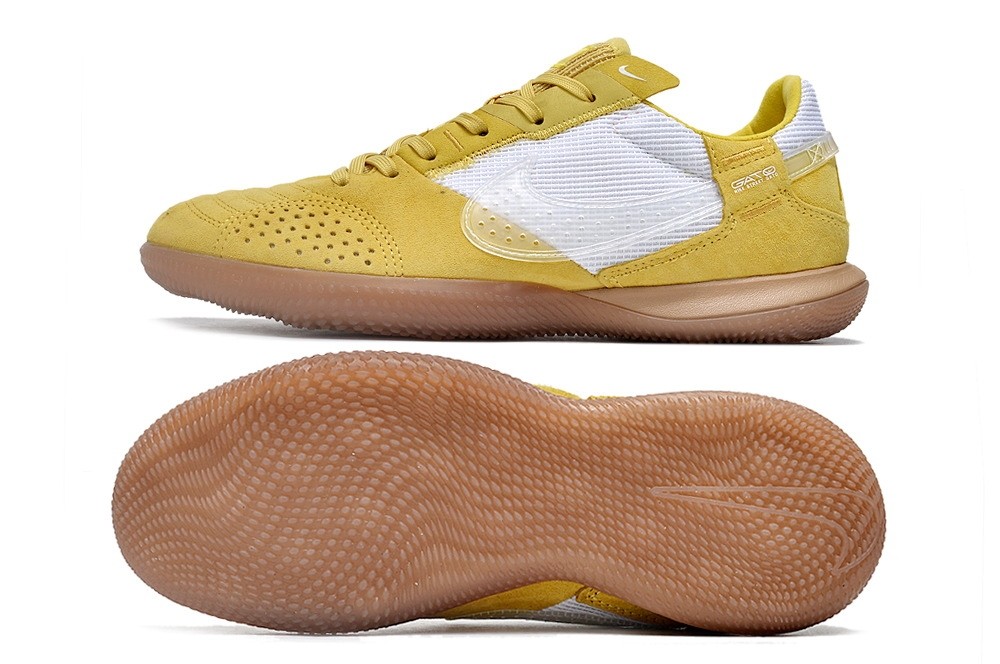 Nike Streetgato IC Indoor Soccer Shoes - Saturn Gold/Brown/White