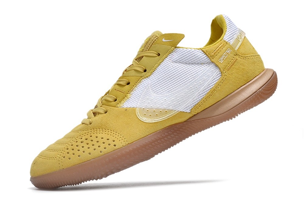 Nike Streetgato IC Indoor Soccer Shoes - Saturn Gold/Brown/White
