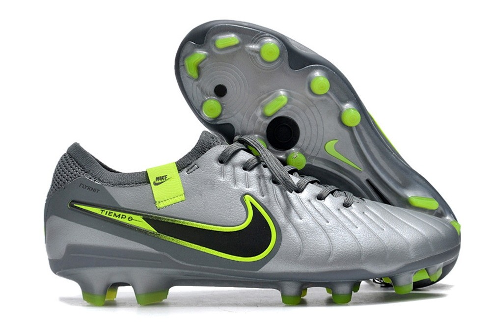 Nike Tiempo Legend 10 Elite FG R9 Chrome - Dark Grey/Green/Silver