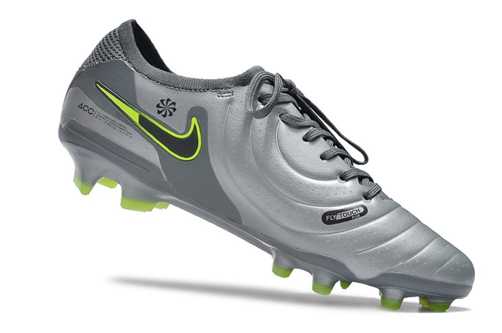 Nike Tiempo Legend 10 Elite FG R9 Chrome - Dark Grey/Green/Silver