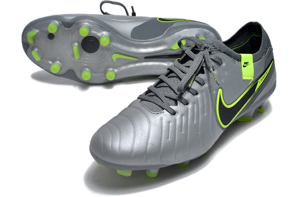 Nike Tiempo Legend 10 Elite FG R9 Chrome - Dark Grey/Green/Silver