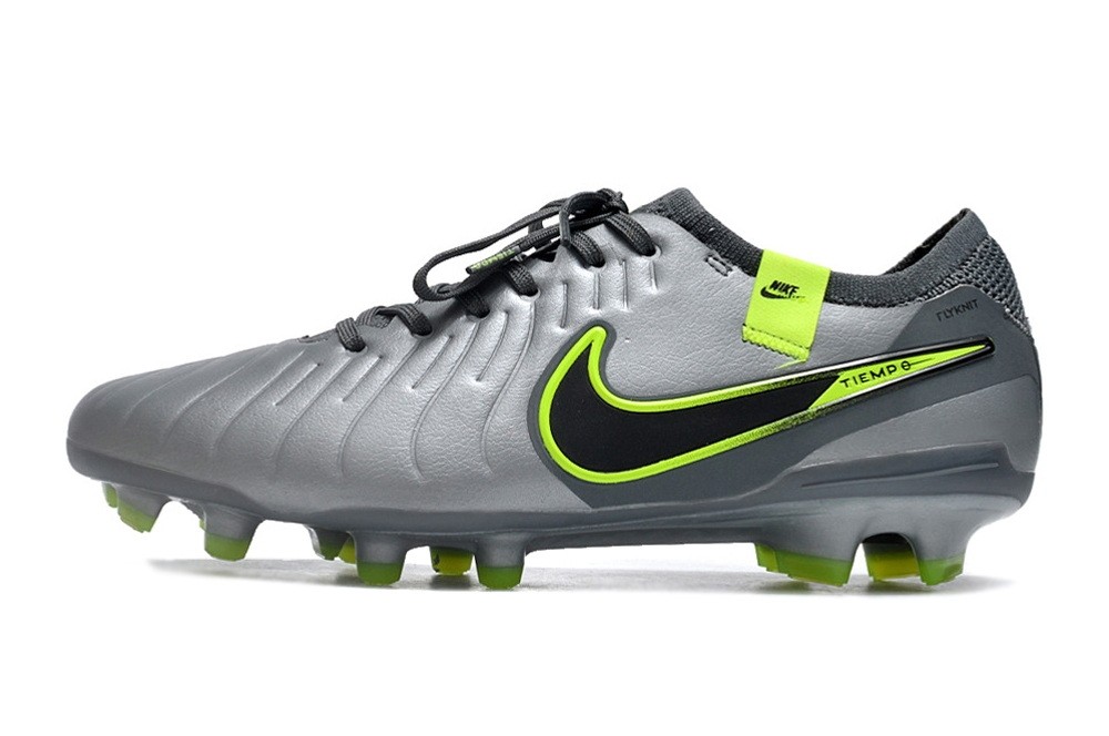 Nike Tiempo Legend 10 Elite FG R9 Chrome - Dark Grey/Green/Silver