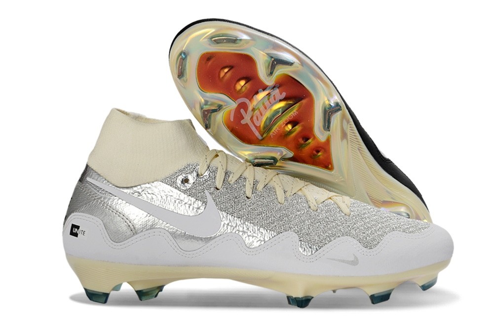  Nike x Patta Zoom Mercurial Superfly 10 Elite FG - White/Grey/Silver Metallic