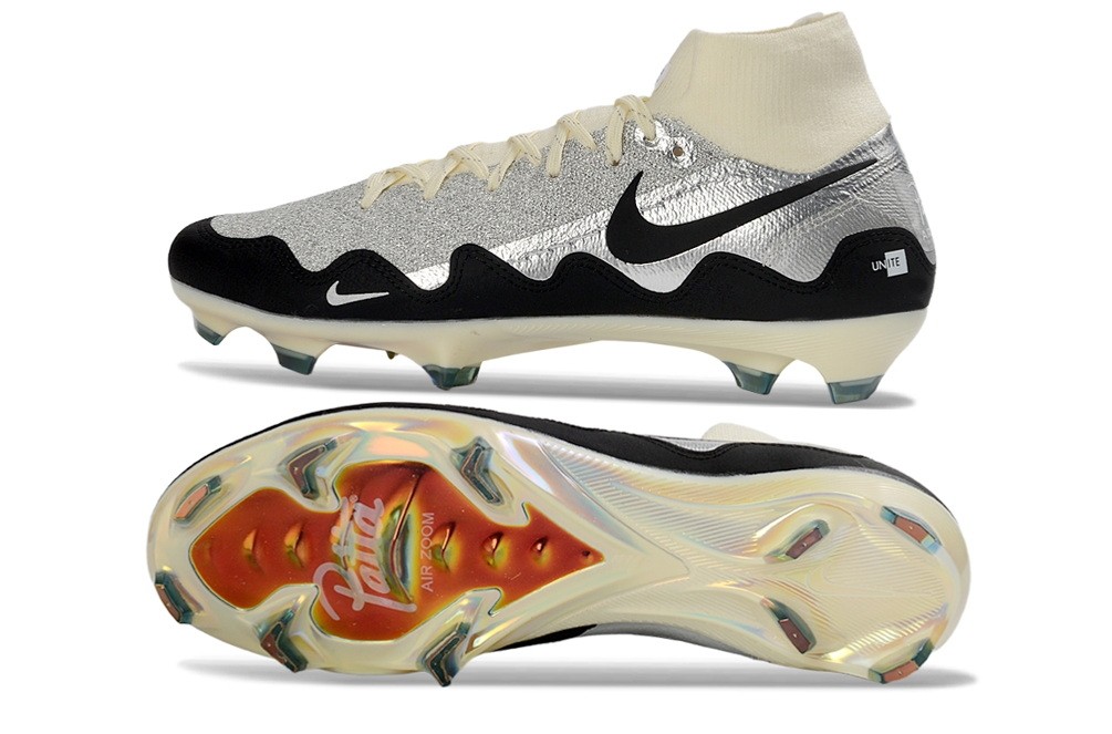  Nike x Patta Zoom Mercurial Superfly 10 Elite FG - White/Grey/Silver Metallic