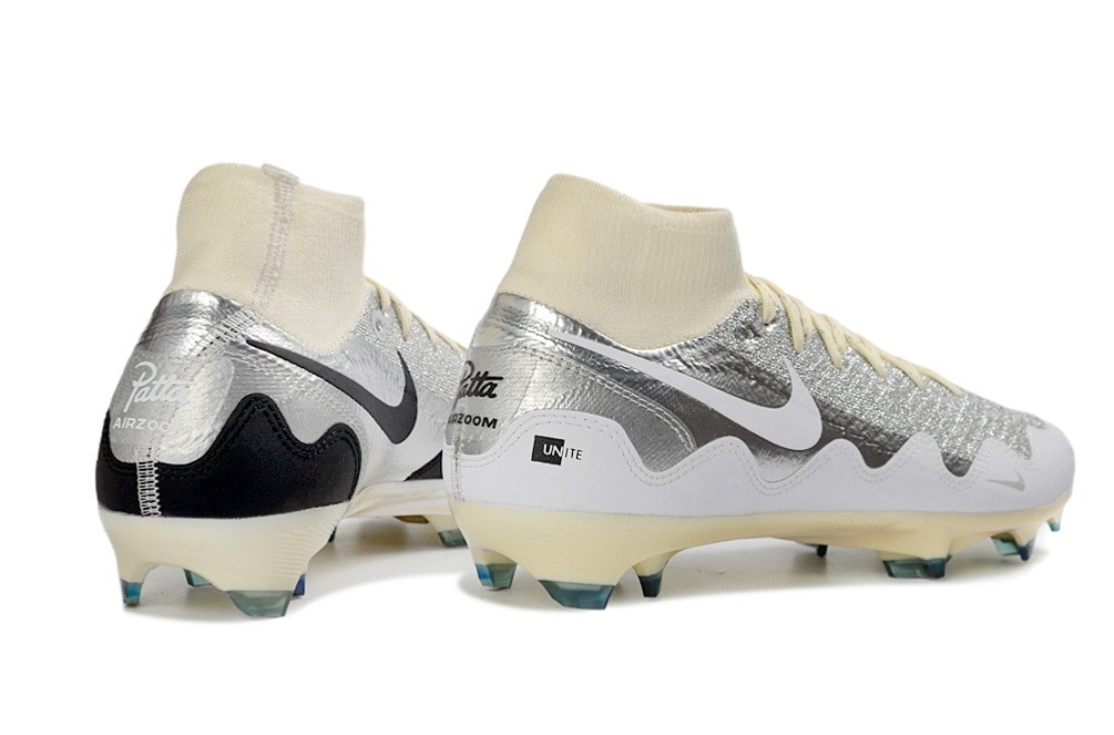  Nike x Patta Zoom Mercurial Superfly 10 Elite FG - White/Grey/Silver Metallic