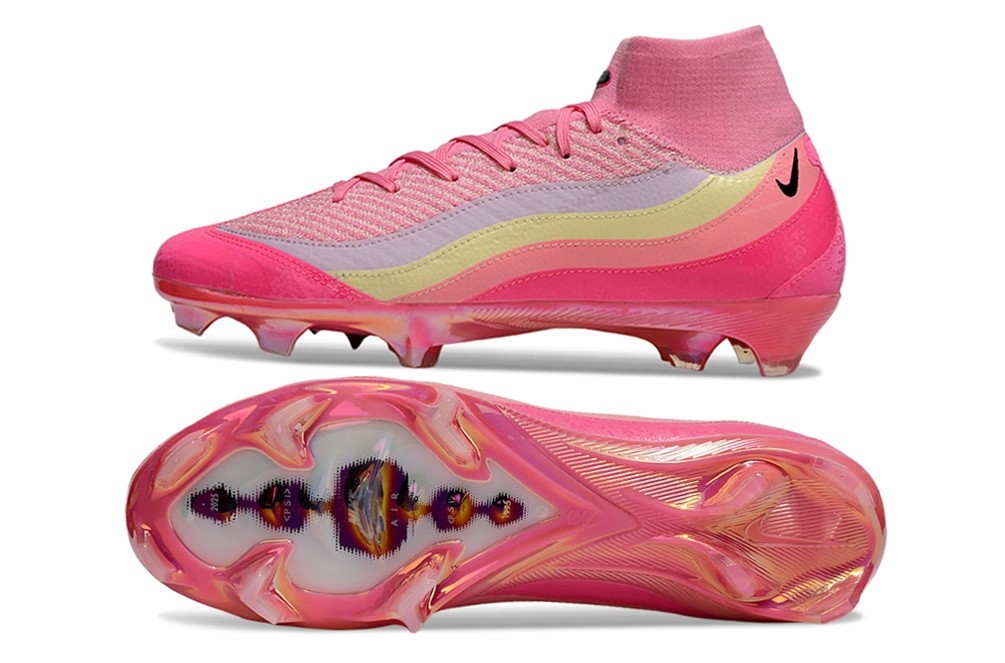 Nike Zoom Mercurial Superfly 10 Air Max 95 Elite FG - Pink/Yellow/Grey