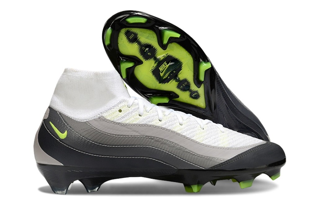 Nike Zoom Mercurial Superfly 10 Air Max 95 Elite SE FG - White/Pearl Grey/Neon Yellow