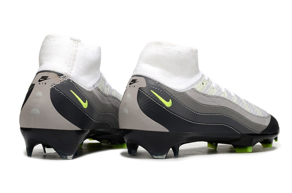 Nike Zoom Mercurial Superfly 10 Air Max 95 Elite SE FG - White/Pearl Grey/Neon Yellow