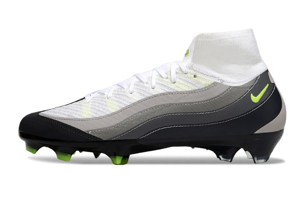 Nike Zoom Mercurial Superfly 10 Air Max 95 Elite SE FG - White/Pearl Grey/Neon Yellow