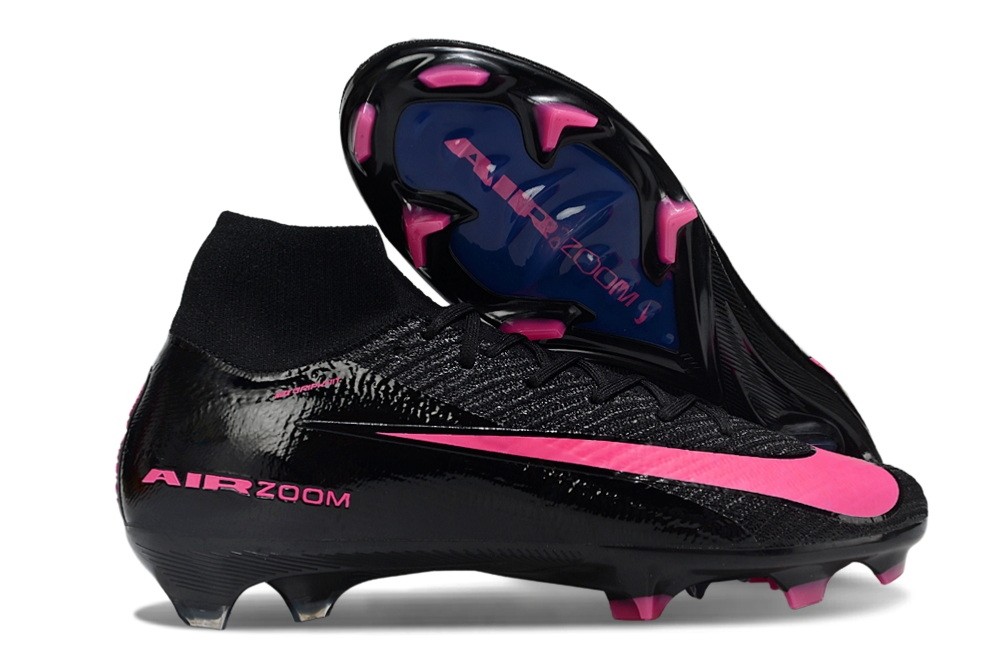 Nike Zoom Mercurial Superfly 10 Elite FG Cleats - Black/Pink Blast