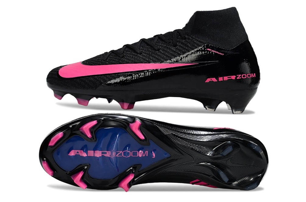 Nike Zoom Mercurial Superfly 10 Elite FG Cleats - Black/Pink Blast