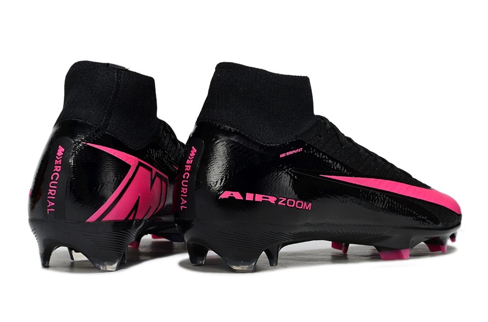 Nike Zoom Mercurial Superfly 10 Elite FG Cleats - Black/Pink Blast