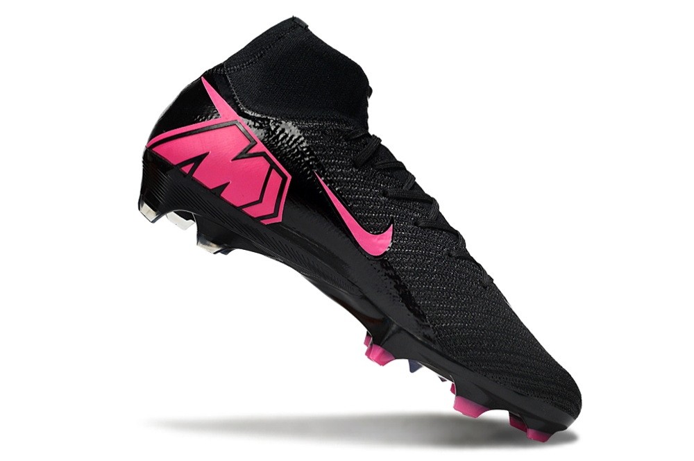 Nike Zoom Mercurial Superfly 10 Elite FG Cleats - Black/Pink Blast