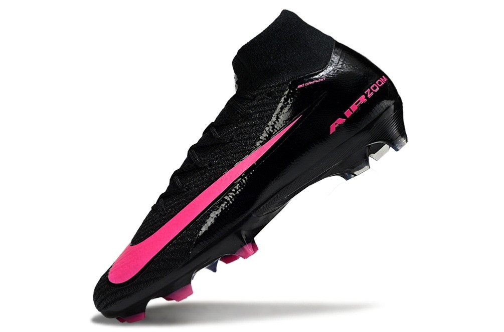 Nike Zoom Mercurial Superfly 10 Elite FG Cleats - Black/Pink Blast