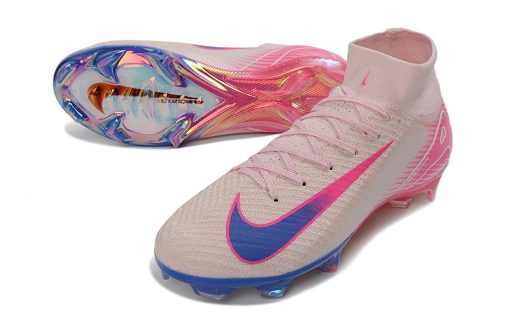 Nike Zoom Mercurial Superfly 10 Elite FG Cleats - Light Pink/Blue