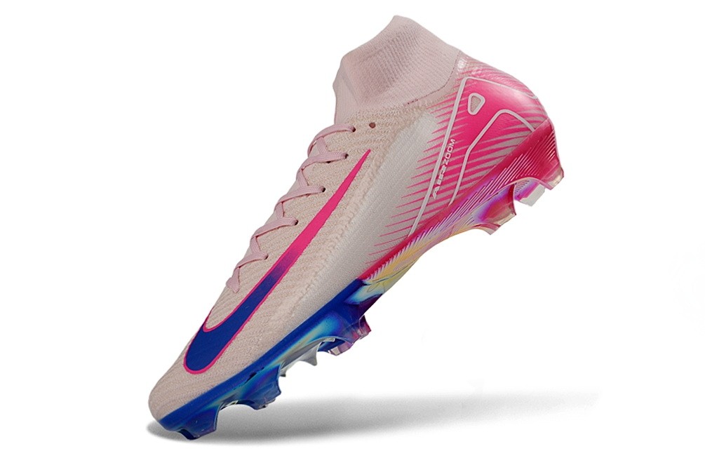 Nike Zoom Mercurial Superfly 10 Elite FG Cleats - Light Pink/Blue