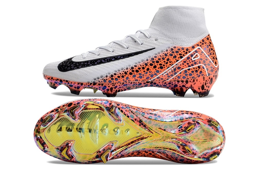 Nike Zoom Mercurial Superfly 10 Elite FG Safari Pack - Grey/Orange/Multicolor