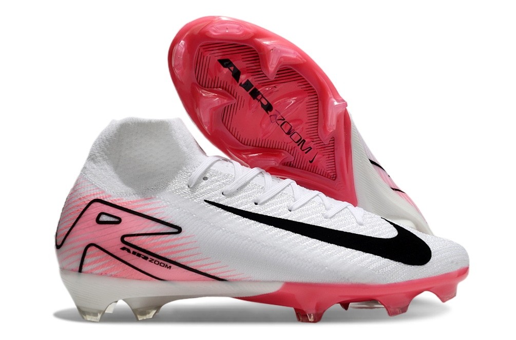 Nike Zoom Mercurial Superfly 10 Elite FG Soccer Cleats - White/Pink/Black