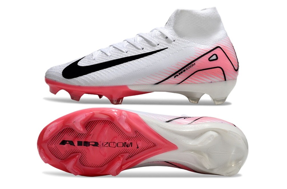 Nike Zoom Mercurial Superfly 10 Elite FG Soccer Cleats - White/Pink/Black