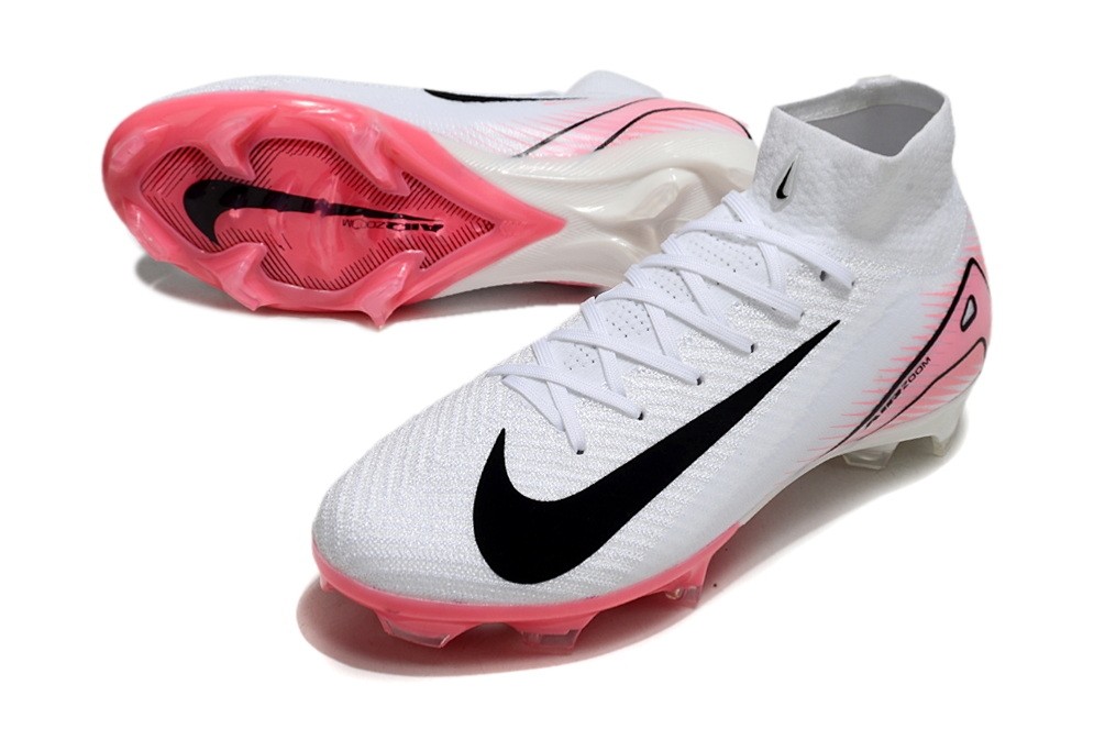 Nike Zoom Mercurial Superfly 10 Elite FG Soccer Cleats - White/Pink/Black