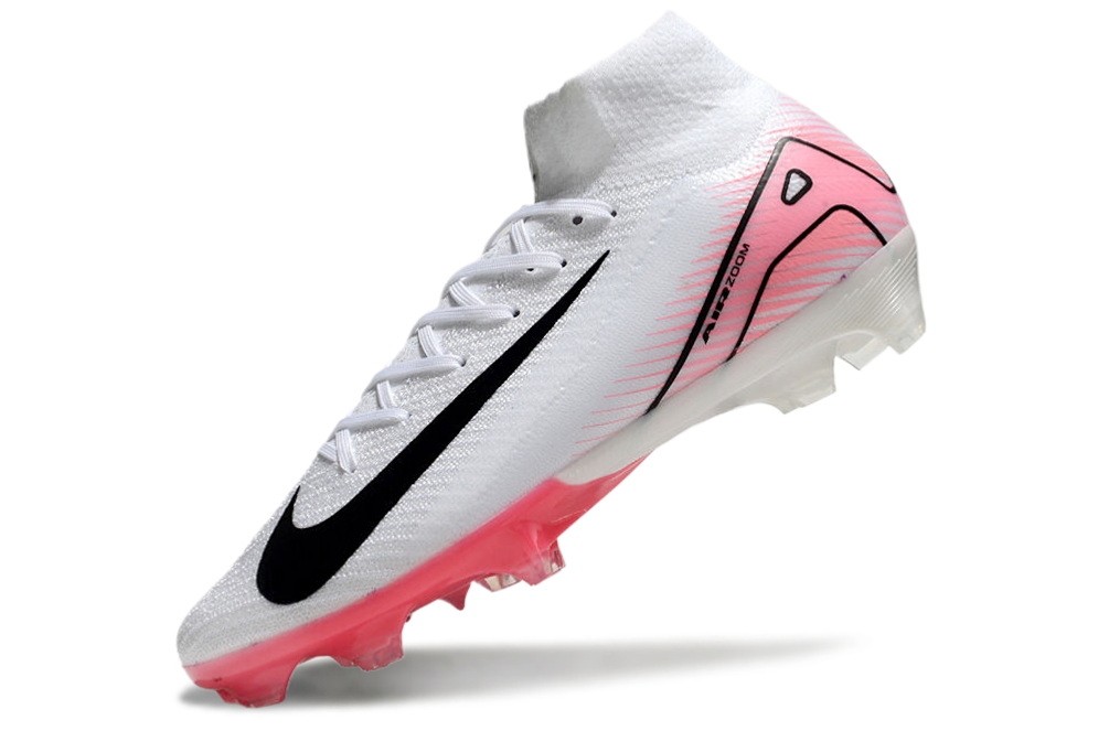 Nike Zoom Mercurial Superfly 10 Elite FG Soccer Cleats - White/Pink/Black
